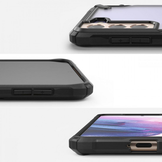 Ringke Samsung Galaxy S21 Plus Fusion X Σκληρή Θήκη με Πλαίσιο Σιλικόνης - Black - Διάφανη