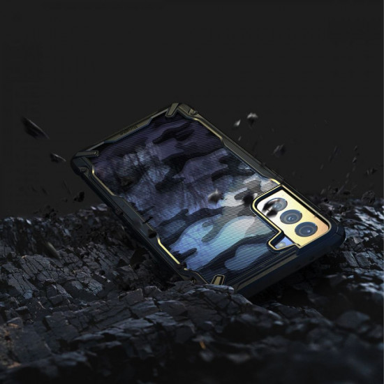 Ringke Samsung Galaxy S21 Plus Fusion X Σκληρή Θήκη με Πλαίσιο Σιλικόνης - Black - Camo