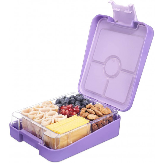Navaris Bento Box for Kids Δοχείο Αποθήκευσης Τροφής για Παιδιά BPA Free - Purple - 49877.02.38