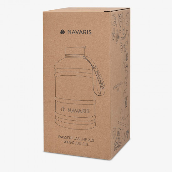Navaris Μπουκάλι Νερού από Ανοξείδωτο Ατσάλι - BPA Free - 2.2 L - Blue - 51084.04