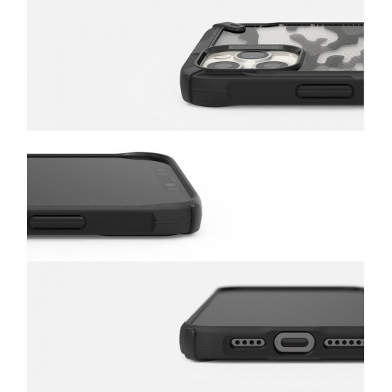 Ringke iPhone 12 Pro Max Fusion X Σκληρή Θήκη με Πλαίσιο Σιλικόνης - Black - Camo