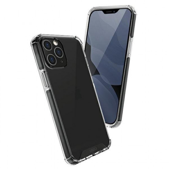Uniq iPhone 12 Pro Max Combat Σκληρή Θήκη με Πλαίσιο Σιλικόνης - Black - Διάφανη
