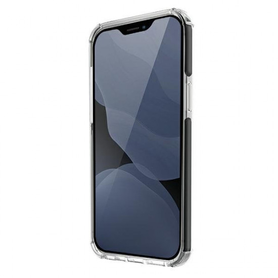 Uniq iPhone 12 / iPhone 12 Pro Combat Σκληρή Θήκη με Πλαίσιο Σιλικόνης - Black - Διάφανη