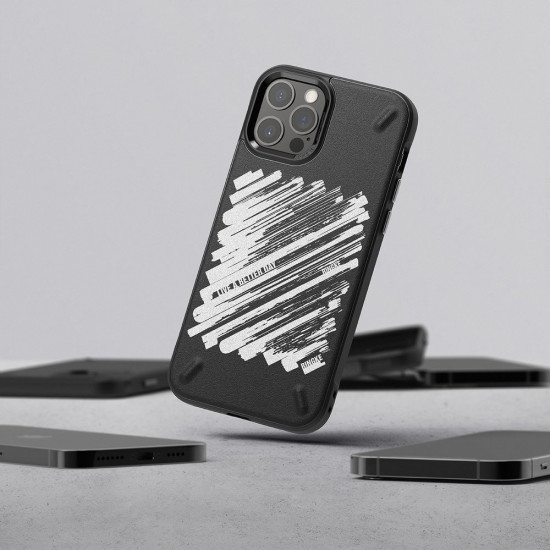 Ringke iPhone 12 Pro Max Onyx Durable TPU Case Θήκη Σιλικόνης - Design Paint - Black