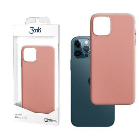 3MK iPhone 12 / iPhone 12 Pro Matt Θήκη Σιλικόνης - Pink