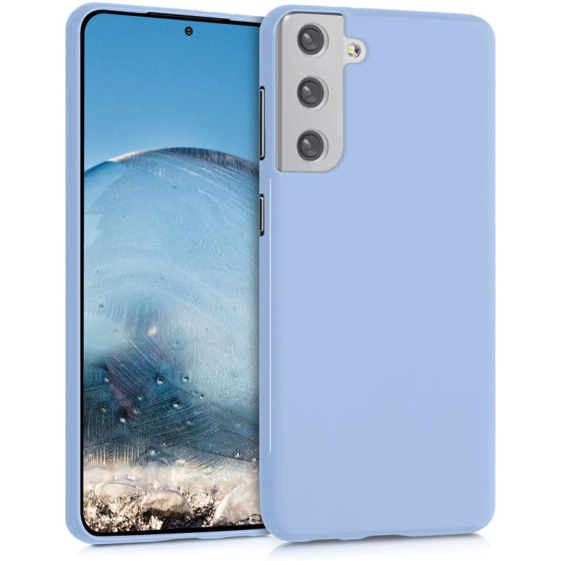 KW Samsung Galaxy S21 Plus Θήκη Σιλικόνης TPU - Light Blue Matte - 54065.58