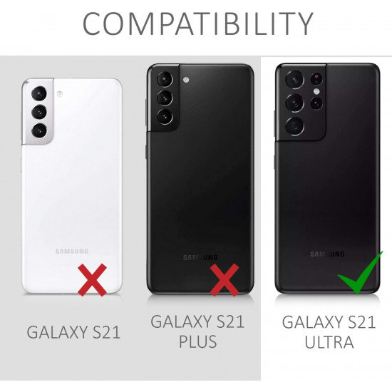 KW Samsung Galaxy S21 Ultra Θήκη Σιλικόνης TPU - Black Matte - 54075.47