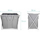Navaris Laundry Basket 3 σε 1 Καλάθι Απλύτων - Design Light Dark Colourful - Grey - 43898