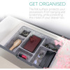 Navaris Organiser Για Συρτάρια Από Τσόχα Με Τμήματα Σε Διάφορα Μεγέθη - Grey - 50236.01