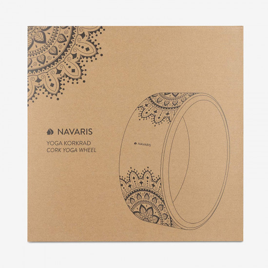 Navaris Cork Yoga Wheel - Τροχός Yoga Από Φελλό - 33cm - Brown - 53124.01