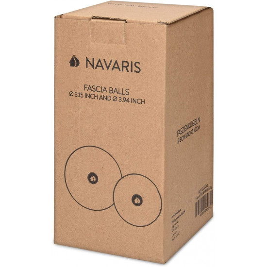 Navaris Fascia Ball Set Σετ Μπάλες Σε 2 Μεγέθη Για Μασάζ Στο Λαιμό, Στον Ώμο Και Στην Πλάτη - Blue / Black - 48116.02.04