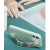 Kingxbar iPhone 12 Pro Max Refreshing Series Θήκη με Επένδυση Συνθετικού Δέρματος και Swarovski Crystals - Green