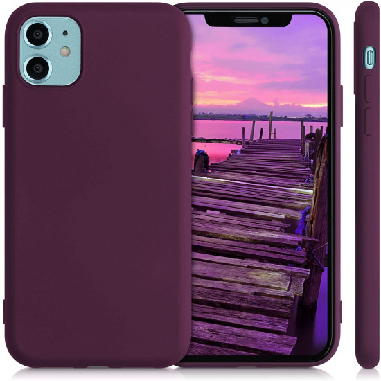 KW iPhone 11 Θήκη Σιλικόνης Rubberized TPU - Bordeaux Purple - 50791.187