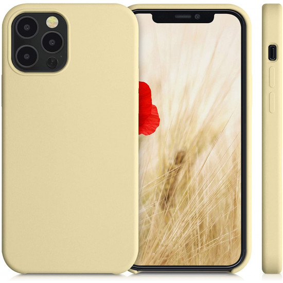 KW iPhone 12 / iPhone 12 Pro Θήκη Σιλικόνης Rubber TPU - Vibrant Yellow - 52641.158