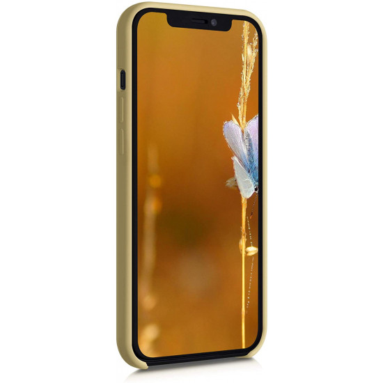 KW iPhone 12 Pro Max Θήκη Σιλικόνης Rubber TPU - Light yellow - 52644.158