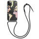 KW iPhone 12 Pro Max Θήκη Σιλικόνης TPU με Λουράκι Design Travel - Διάφανη / Black / Multicolur - 54085.01