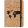 Navaris Notebook with Cork Cover Σημειωματάριο από Φελλό Design Worlde Map - 48477.01