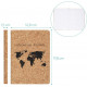 Navaris Notebook with Cork Cover Σημειωματάριο από Φελλό Design Worlde Map - 48477.01
