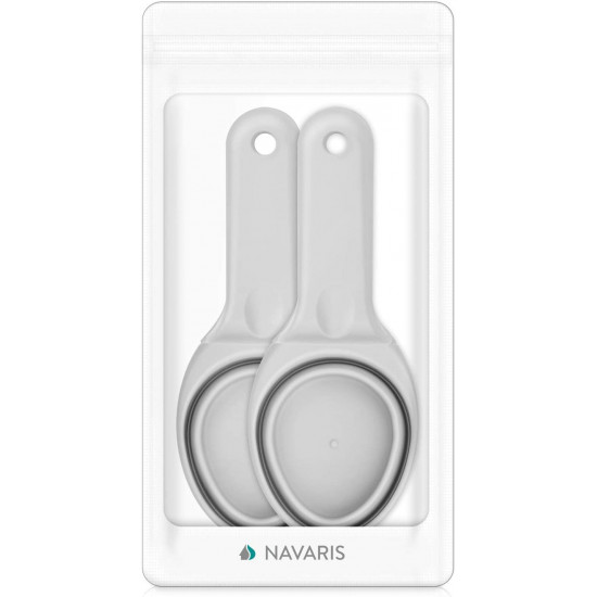 Navaris Πτυσσόμενο Scoop Φαγητού με Καπάκι για Κατοικίδια - Blue / Black Grey - 49080.19