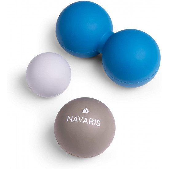 Navaris Σετ με 3 Μπάλες Μασάζ για πριν ή μετά την Άθληση - Grey / Blue / White - 52926.22.04