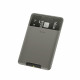 Baseus Back Stick Silicone Card Bag - Θήκη Σιλικόνης για Κάρτες - Dark Grey - ACKD-A0G