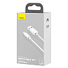 Baseus Simple Wisdom Lightning 2.4A - Καλώδιο Δεδομένων και Φόρτισης Lightning 1,5M για iPhone - 2 Τεμάχια - White - TZCALZJ-02