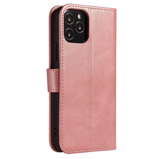 OEM Samsung Galaxy S21 Plus Θήκη Πορτοφόλι Stand από Δερματίνη - Pink