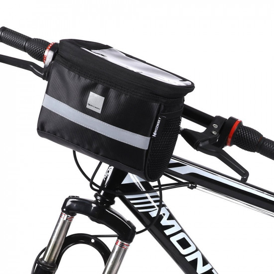 Wozinsky Bicycle Handlebar Bag - Universal Τσάντα Αποθήκευσης για Τιμόνι Ποδηλάτου 2L - Black - WBB12BK