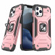 Wozinsky iPhone 12 Pro Max Ring Armor Σκληρή Θήκη με Πλαίσιο Σιλικόνης και Δαχτυλίδι Συγκράτησης - Pink