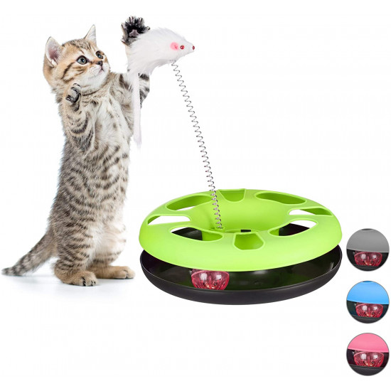 Relaxdays Παιχνίδι Γάτας με Ποντίκι - Green - 4052025945282