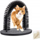 Relaxdays Αψίδα Περιποίησης και Μασάζ για Γάτες - 38 x 36 x 28,5 cm - Black - 4052025239596