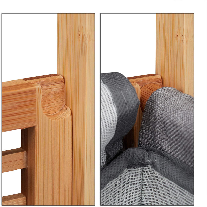 Relaxdays Κάδος Απλύτων από Μπαμπού - Natural / Grey - 4052025265052 Relaxdays Κάδος Απλύτων από Μπαμπού - Natural / Grey - 4052025265052