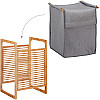 Relaxdays Κάδος Απλύτων από Μπαμπού - Natural / Grey - 4052025265052 Relaxdays Κάδος Απλύτων από Μπαμπού - Natural / Grey - 4052025265052