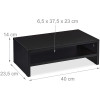Relaxdays Ξύλινη Βάση Στήριξης Οθόνης - Black - 4052025321994