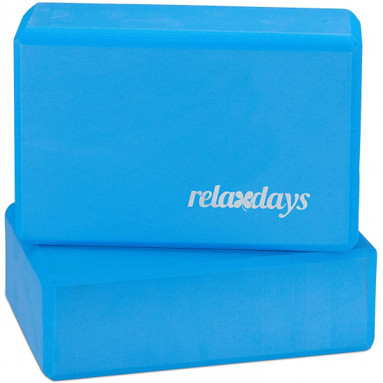 Relaxdays Σετ με 2 Μαξιλάρια Yoga - Blue - 4052025944902
