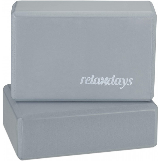 Relaxdays Σετ με 2 Μαξιλάρια Yoga - Grey - 4052025900960