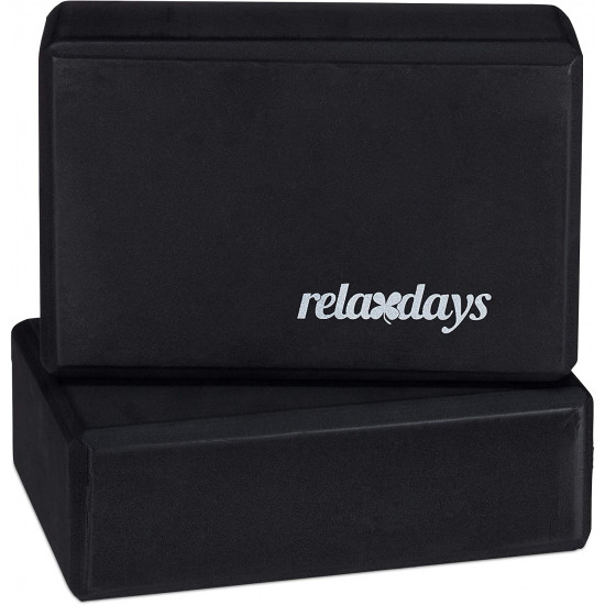Relaxdays Σετ με 2 Μαξιλάρια Yoga - Black - 4052025944896