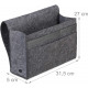 Relaxdays Bed Pocket Τσέπη Organiser Κρεβατιού με Πιάστρα Velcro - Dark Grey - 4052025898373