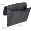 Relaxdays Bed Pocket Τσέπη Organiser Κρεβατιού - Dark Grey - 4052025898380