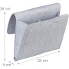 Relaxdays Bed Pocket Τσέπη Organiser Κρεβατιού - Light Grey - 4052025898335