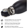 Milu T5 Stainless Steel Μπουκάλι Θερμός από Ανοξείδωτο Ατσάλι για Ζεστά και Κρύα Ροφήματα - 500ml - Black Matt - 6413