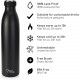 Milu T5 Stainless Steel Μπουκάλι Θερμός από Ανοξείδωτο Ατσάλι για Ζεστά και Κρύα Ροφήματα - 750ml - Black Matt - 6468