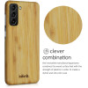 Kalibri Samsung Galaxy S21 Σκληρή Θήκη από Φυσικό Ξύλο - Light Brown - 54064.24