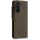 Kalibri Samsung Galaxy S21 Plus Θήκη Πορτοφόλι Stand από Γνήσιο Δέρμα - Brown - 54072.05