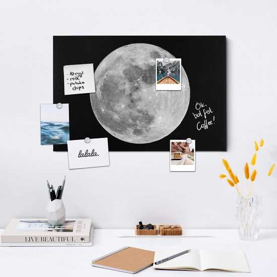 Navaris Μαγνητικός Πίνακας Ανακοινώσεων - 60 x 40 cm - Design Moon - 45365.12