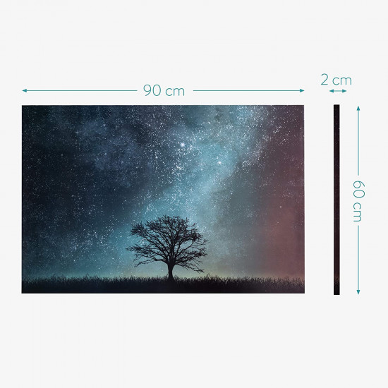 Navaris Μαγνητικός Πίνακας - 90 x 60cm - Design Starry Sky and Tree - 49997.07