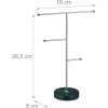 Relaxdays Μεταλλικό Stand Κοσμημάτων με Μαρμάρινη Βάση - Green / Silver - 4052025330170