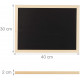 Relaxdays Μαυροπίνακας με Ξύλινη Κορνίζα - 30 x 40cm - Black - 4052025935481