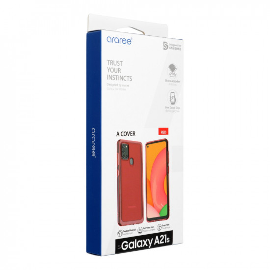 Araree Samsung Galaxy A21s A-Cover Θήκη Σιλικόνης TPU - Red