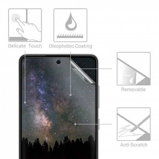 KW Samsung Galaxy A52 / A52 5G / A52s 5G - Τρεις Μεμβράνες Προστασίας Οθόνης - Διάφανες - 54355.1
